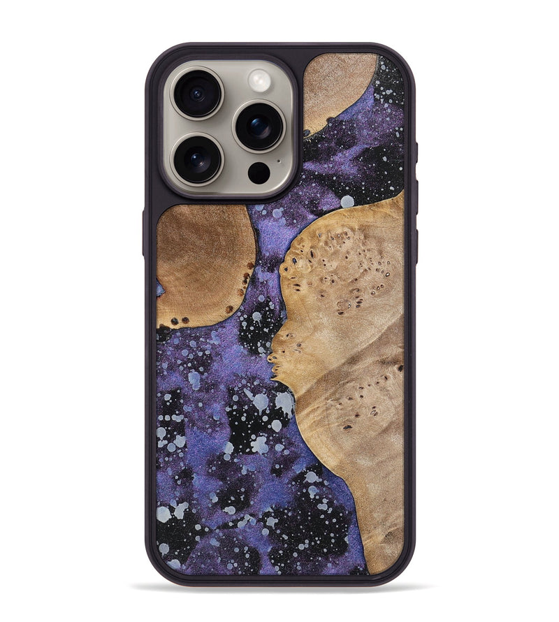iPhone 15 Pro Max Wood+Resin Phone Case - Abraham (Cosmos, 700056)