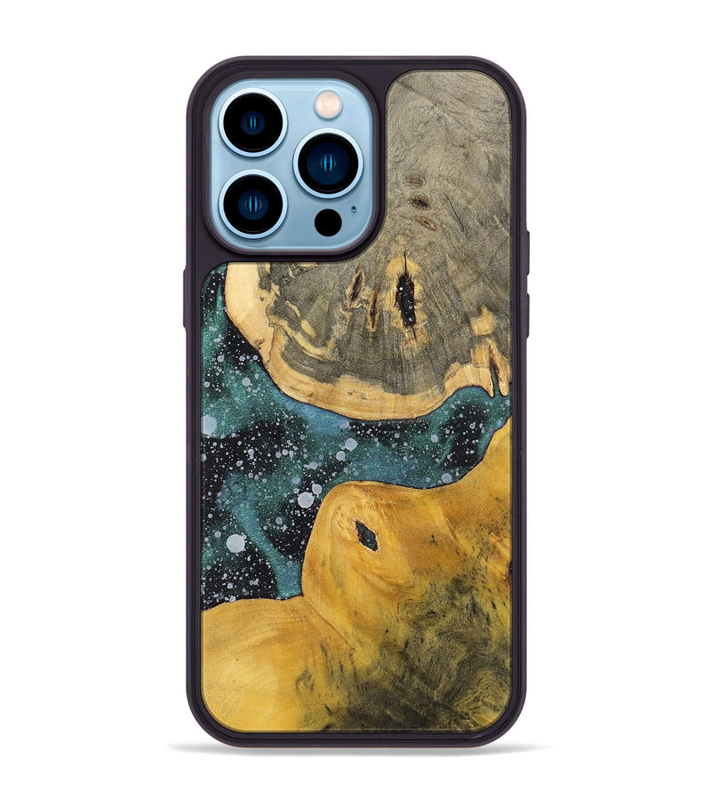 iPhone 14 Pro Max Wood+Resin Phone Case - Jean (Cosmos, 700057)