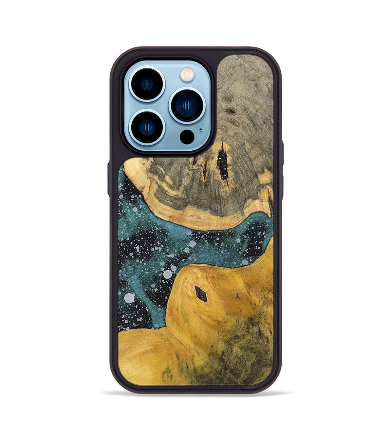 iPhone 14 Pro Wood+Resin Phone Case - Jean (Cosmos, 700057)
