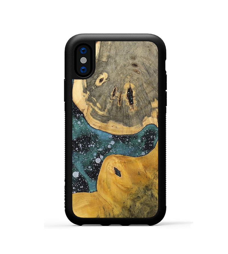 iPhone Xs Wood+Resin Phone Case - Jean (Cosmos, 700057)
