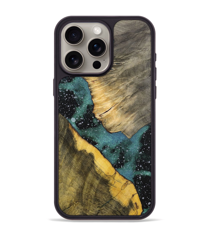 iPhone 15 Pro Max Wood+Resin Phone Case - Ismael (Cosmos, 700058)