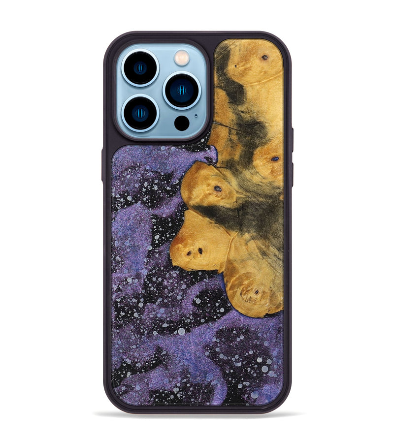 iPhone 14 Pro Max Wood+Resin Phone Case - Bria (Cosmos, 700063)