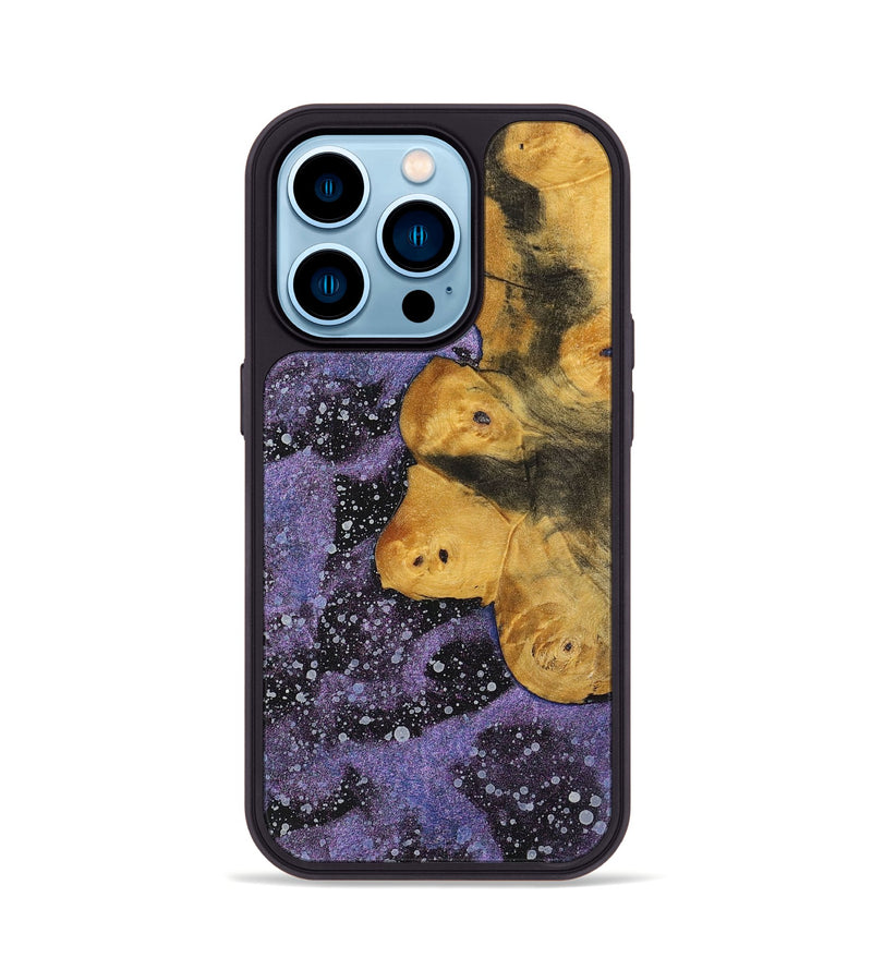 iPhone 14 Pro Wood+Resin Phone Case - Bria (Cosmos, 700063)