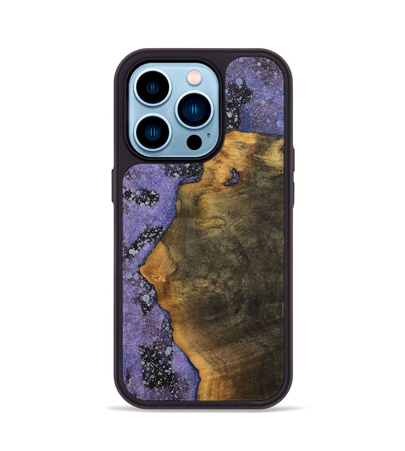 iPhone 14 Pro Wood+Resin Phone Case - Gina (Cosmos, 700064)