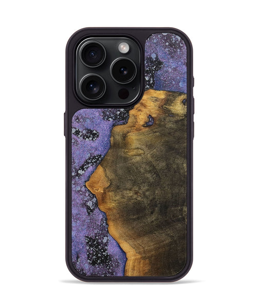 iPhone 15 Pro Wood+Resin Phone Case - Gina (Cosmos, 700064)