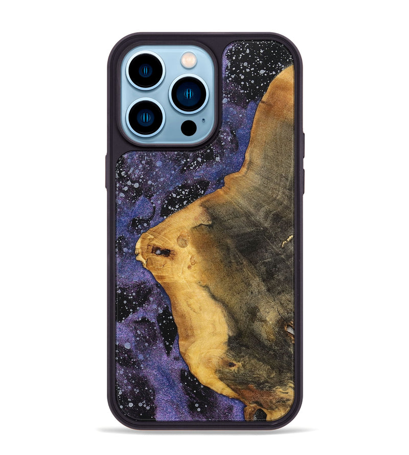 iPhone 14 Pro Max Wood+Resin Phone Case - Sondra (Cosmos, 700065)