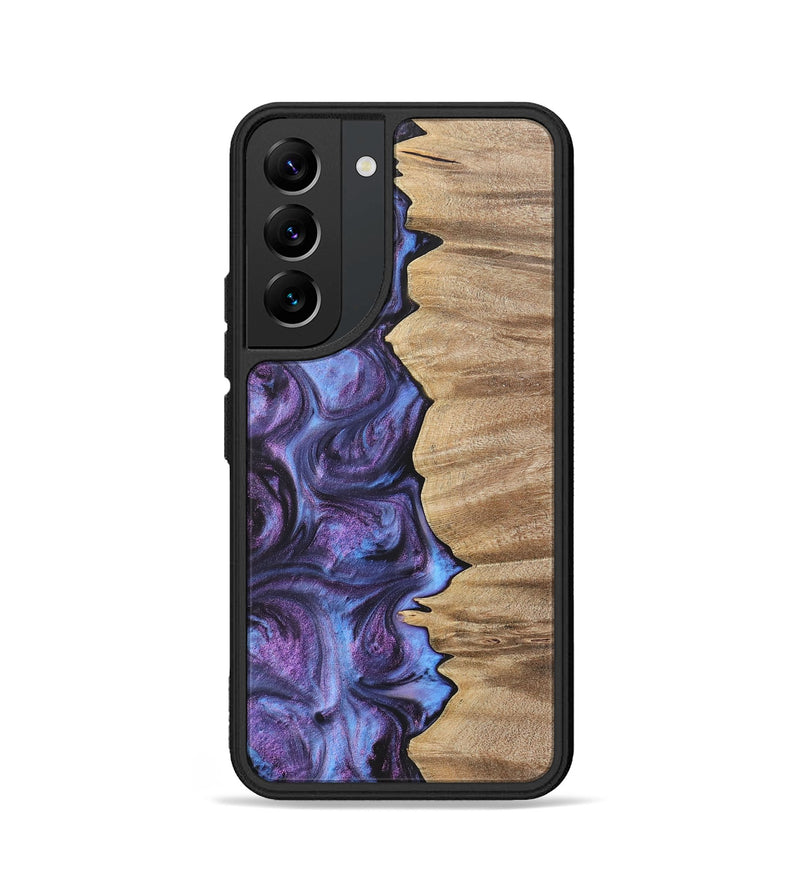 Galaxy S22 Wood+Resin Phone Case - Alvin (Purple, 700068)