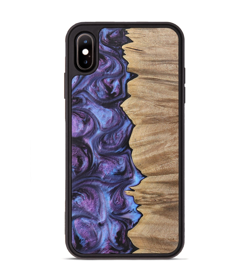iPhone Xs Max Wood+Resin Phone Case - Alvin (Purple, 700068)