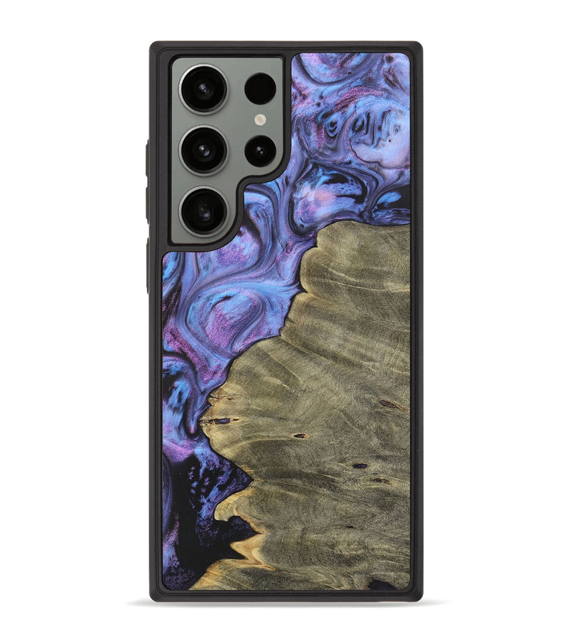 Galaxy S23 Ultra Wood+Resin Phone Case - Dena (Purple, 700069)