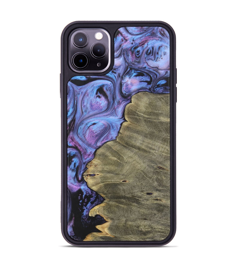 iPhone 11 Pro Max Wood+Resin Phone Case - Dena (Purple, 700069)