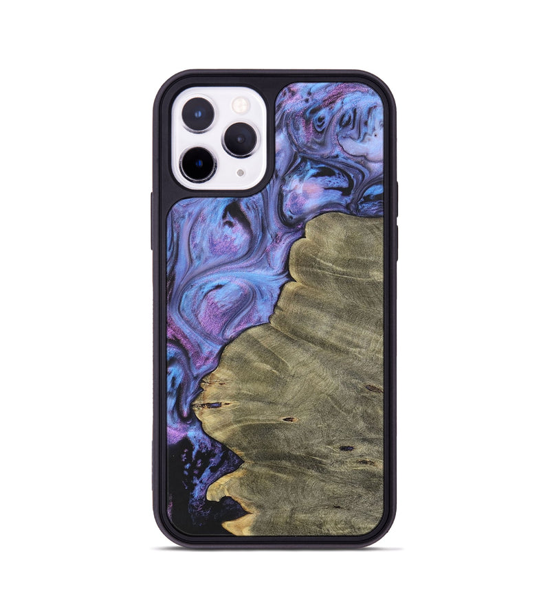 iPhone 11 Pro Wood+Resin Phone Case - Dena (Purple, 700069)