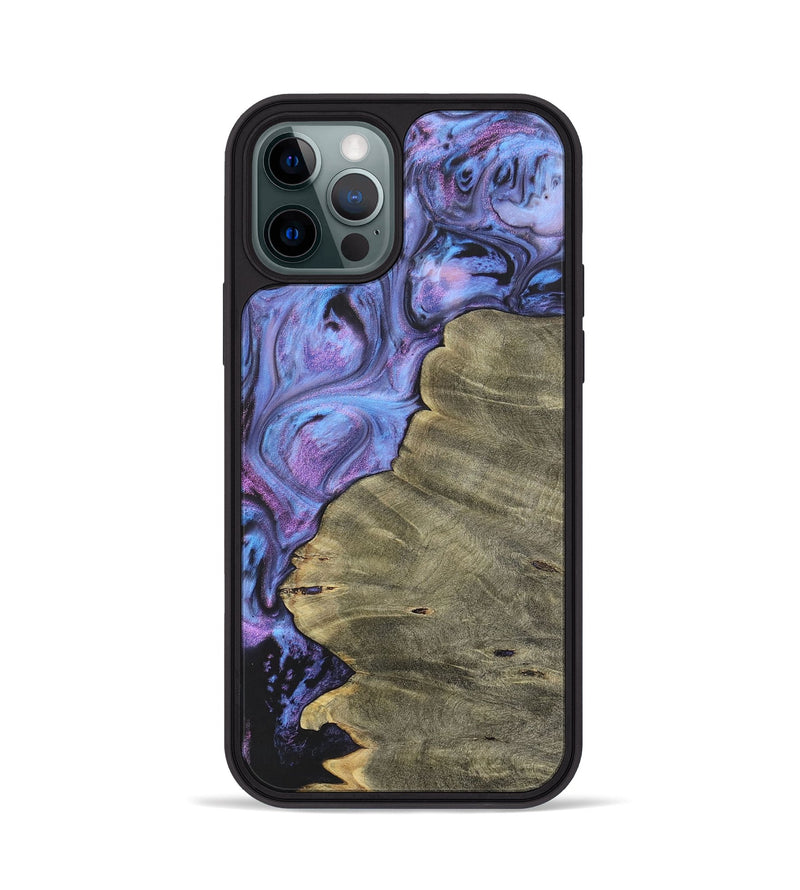 iPhone 12 Pro Wood+Resin Phone Case - Dena (Purple, 700069)