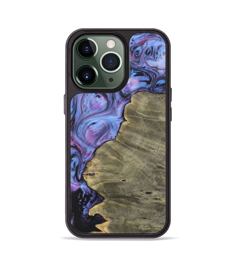 iPhone 13 Pro Wood+Resin Phone Case - Dena (Purple, 700069)