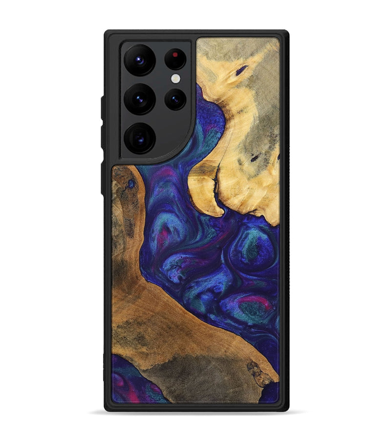 Galaxy S22 Ultra Wood+Resin Phone Case - Daniel (Purple, 700073)