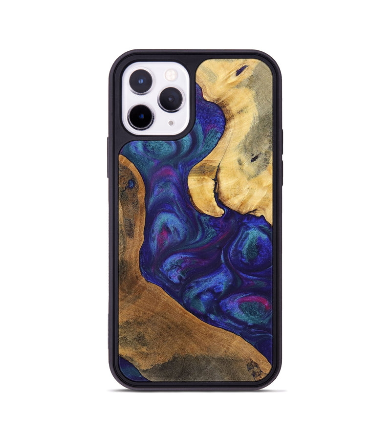 iPhone 11 Pro Wood+Resin Phone Case - Daniel (Purple, 700073)