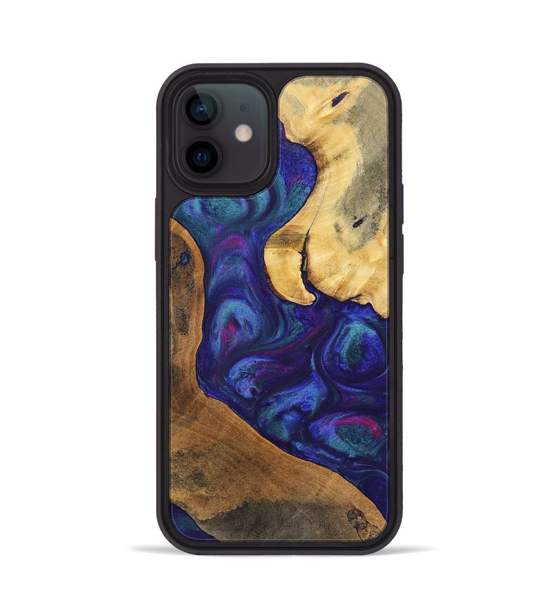 iPhone 12 Wood+Resin Phone Case - Daniel (Purple, 700073)