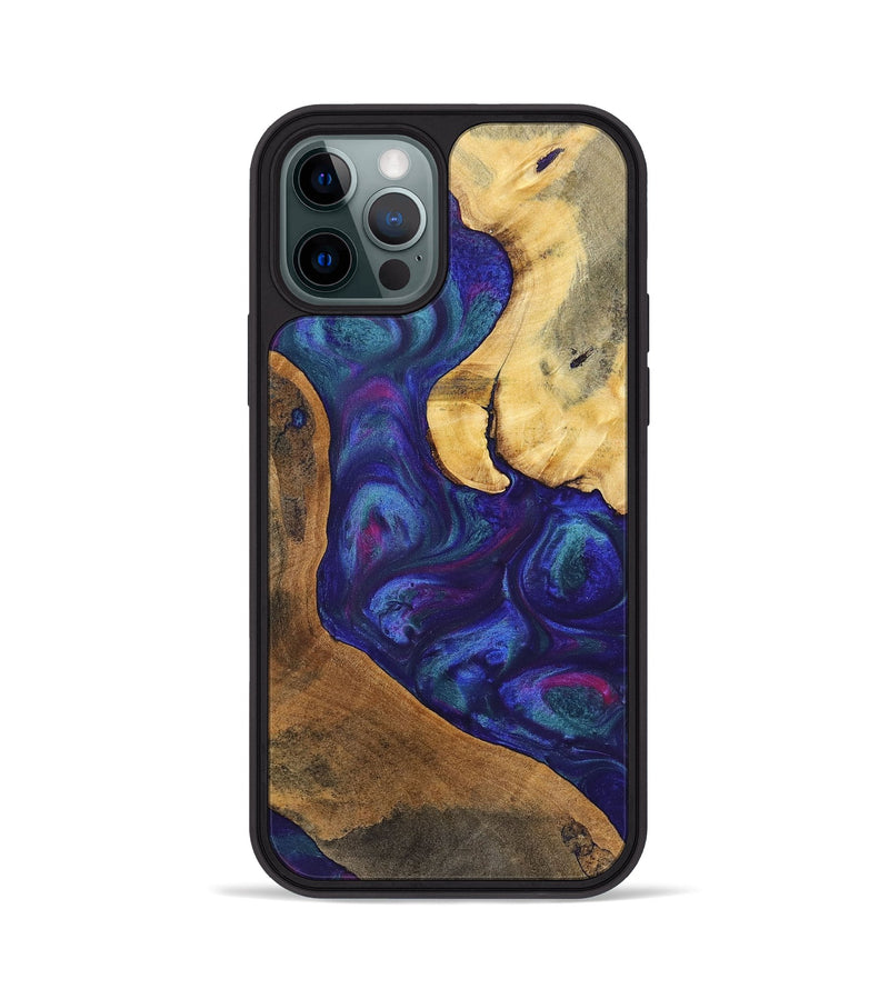 iPhone 12 Pro Wood+Resin Phone Case - Daniel (Purple, 700073)