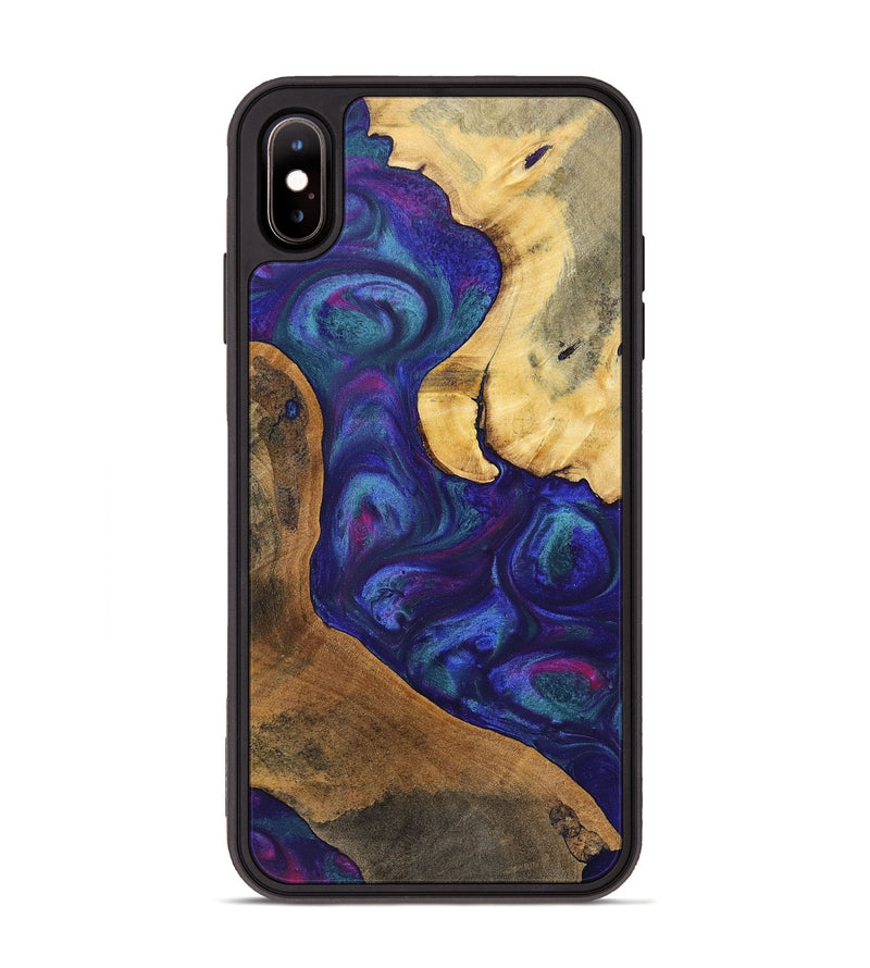 iPhone Xs Max Wood+Resin Phone Case - Daniel (Purple, 700073)