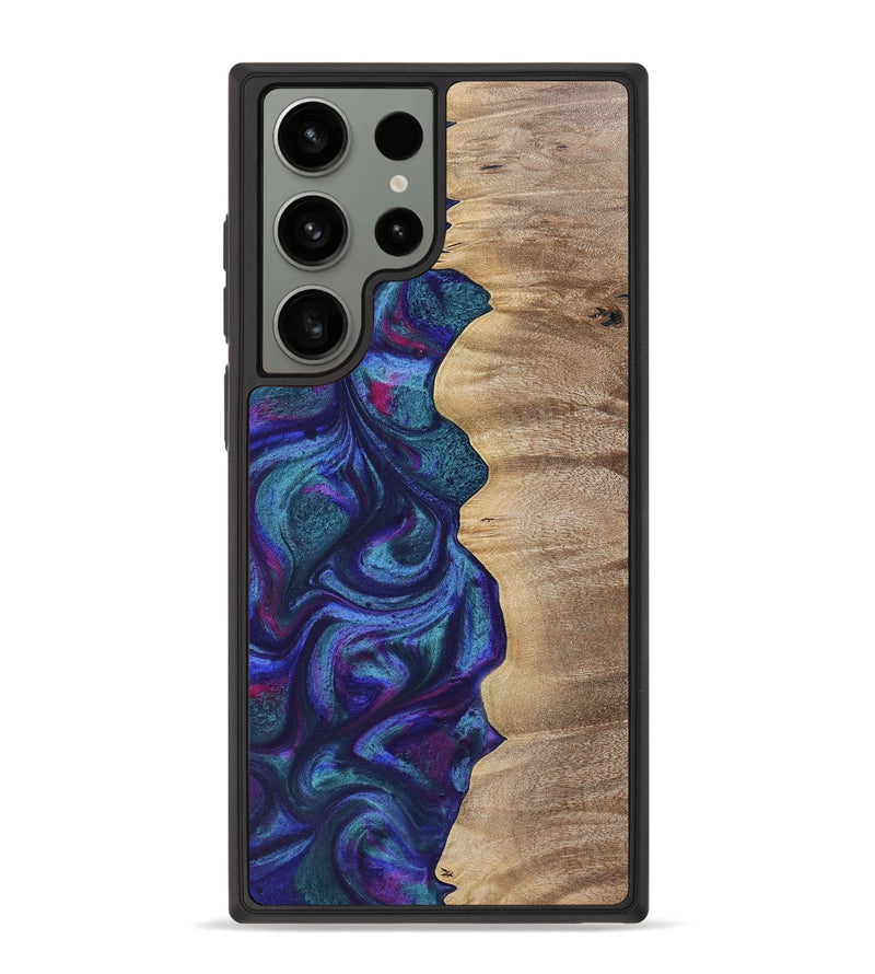 Galaxy S23 Ultra Wood+Resin Phone Case - Kris (Purple, 700077)