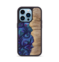 iPhone 14 Pro Wood+Resin Phone Case - Kris (Purple, 700077)