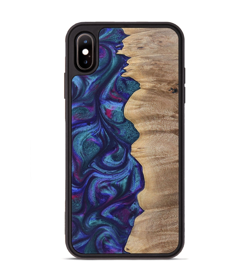 iPhone Xs Max Wood+Resin Phone Case - Kris (Purple, 700077)