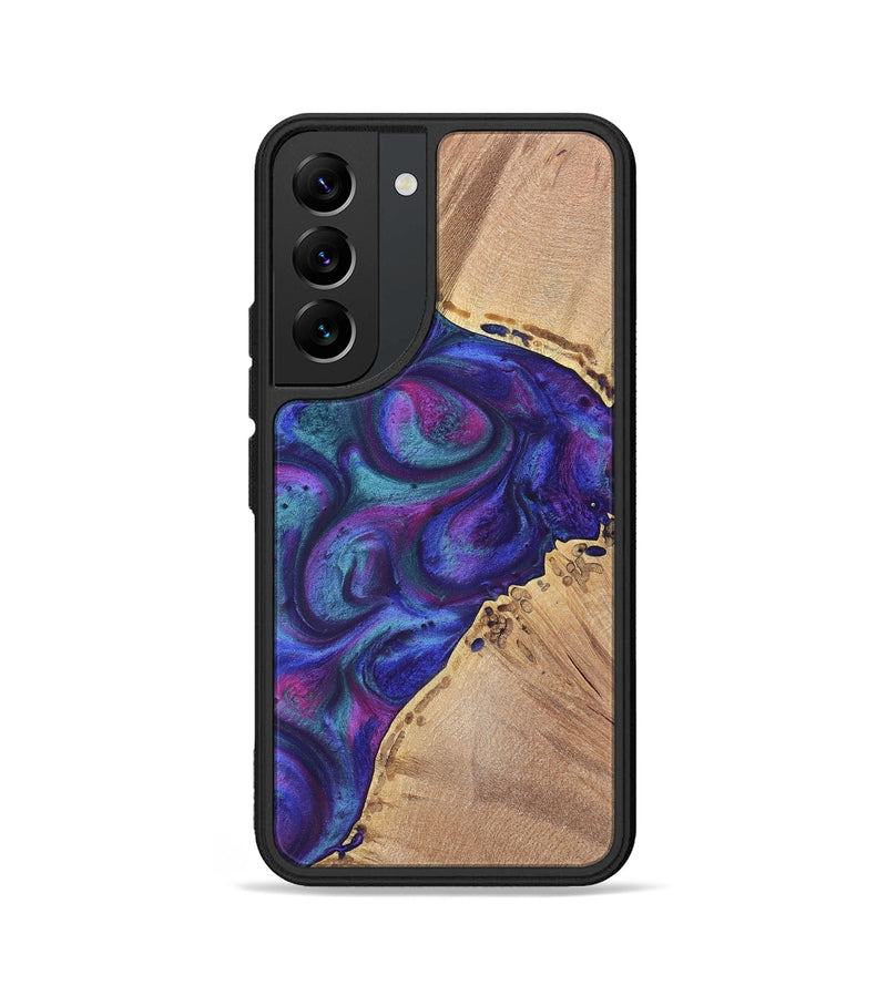 Galaxy S22 Wood+Resin Phone Case - Nick (Purple, 700078)