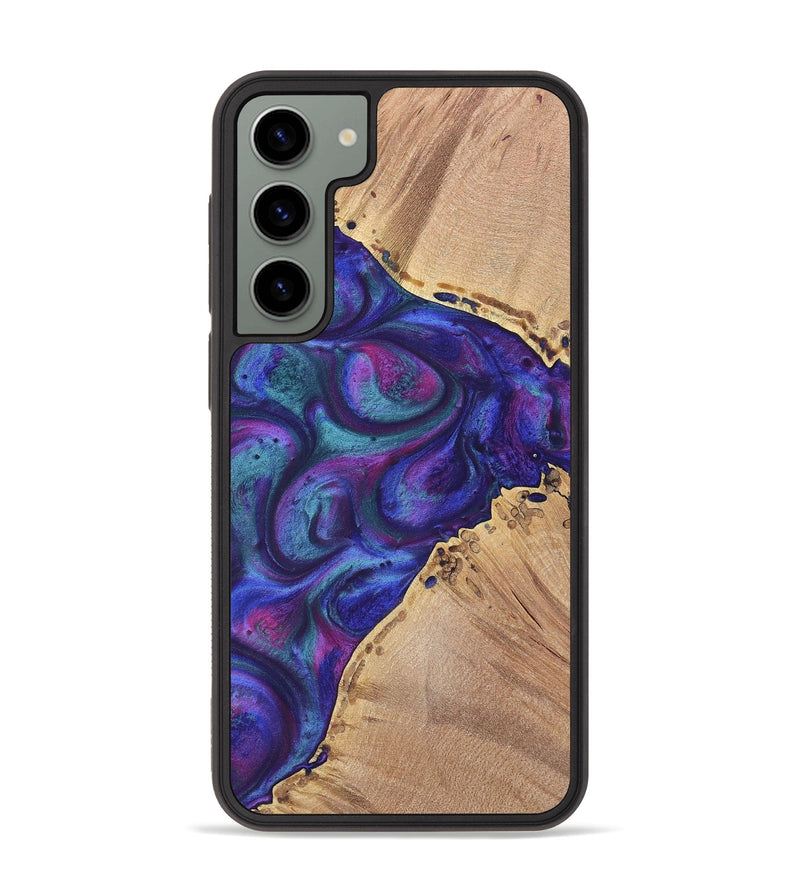 Galaxy S23 Plus Wood+Resin Phone Case - Nick (Purple, 700078)