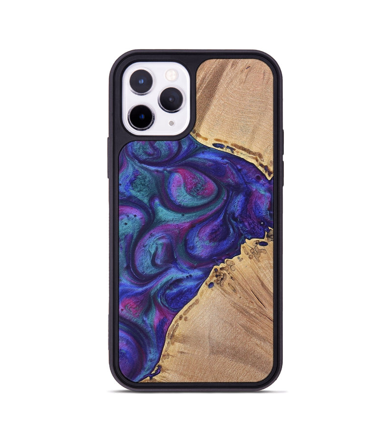 iPhone 11 Pro Wood+Resin Phone Case - Nick (Purple, 700078)
