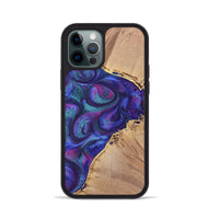 iPhone 12 Pro Wood+Resin Phone Case - Nick (Purple, 700078)
