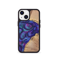 iPhone 13 mini Wood+Resin Phone Case - Nick (Purple, 700078)