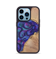 iPhone 14 Pro Wood+Resin Phone Case - Nick (Purple, 700078)