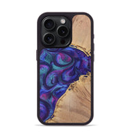 iPhone 15 Pro Wood+Resin Phone Case - Nick (Purple, 700078)