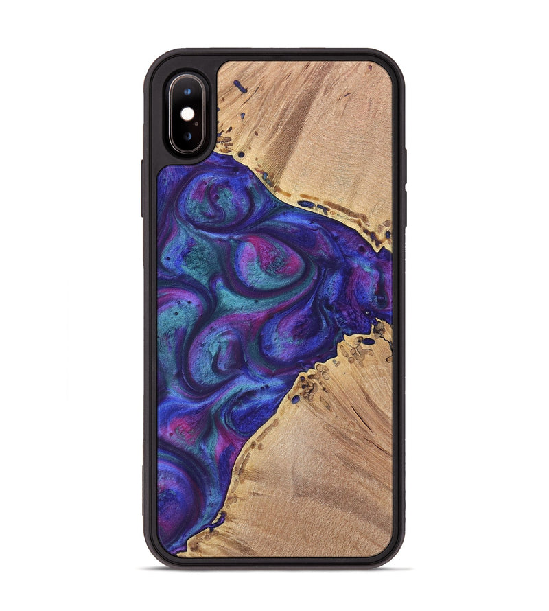 iPhone Xs Max Wood+Resin Phone Case - Nick (Purple, 700078)