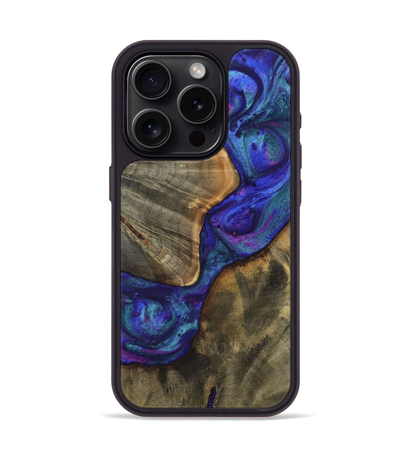 iPhone 15 Pro Wood+Resin Phone Case - Randi (Purple, 700079)