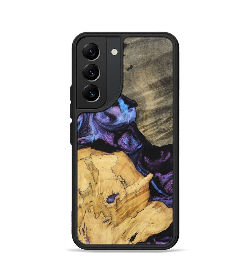 Galaxy S22 Wood+Resin Phone Case - Diamond (Purple, 700080)