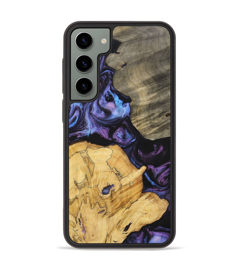 Galaxy S23 Plus Wood+Resin Phone Case - Diamond (Purple, 700080)