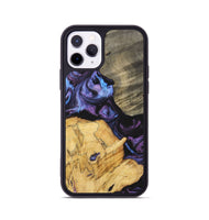 iPhone 11 Pro Wood+Resin Phone Case - Diamond (Purple, 700080)