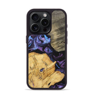 iPhone 15 Pro Wood+Resin Phone Case - Diamond (Purple, 700080)