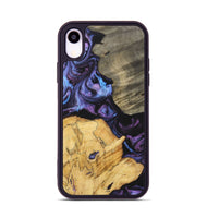 iPhone Xr Wood+Resin Phone Case - Diamond (Purple, 700080)