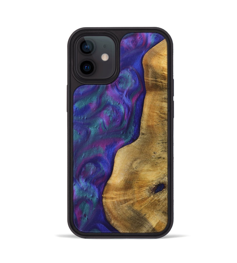 iPhone 12 Wood+Resin Phone Case - Kali (Purple, 700081)
