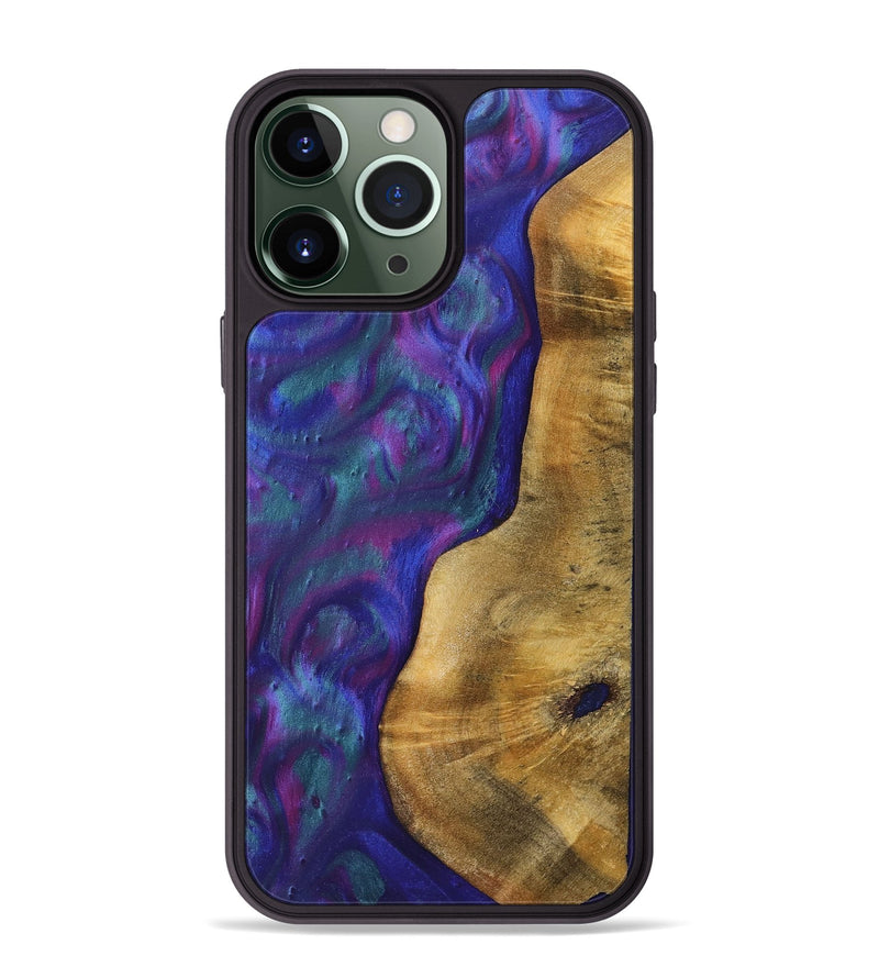 iPhone 13 Pro Max Wood+Resin Phone Case - Kali (Purple, 700081)