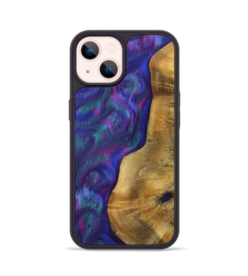 iPhone 14 Wood+Resin Phone Case - Kali (Purple, 700081)