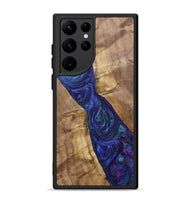 Galaxy S22 Ultra Wood+Resin Phone Case - Ronnie (Purple, 700086)