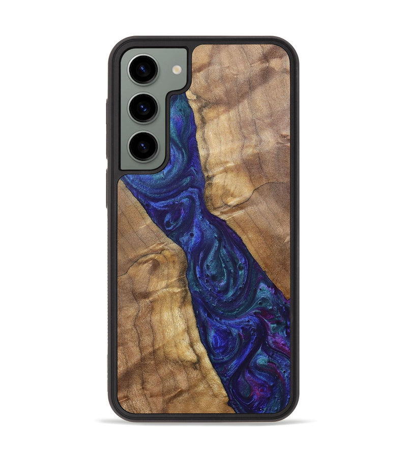 Galaxy S23 Plus Wood+Resin Phone Case - Ronnie (Purple, 700086)