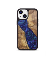 iPhone 13 mini Wood+Resin Phone Case - Ronnie (Purple, 700086)