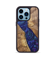 iPhone 14 Pro Wood+Resin Phone Case - Ronnie (Purple, 700086)