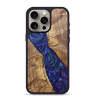 iPhone 15 Pro Max Wood+Resin Phone Case - Ronnie (Purple, 700086)