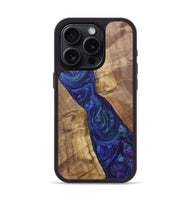 iPhone 15 Pro Wood+Resin Phone Case - Ronnie (Purple, 700086)