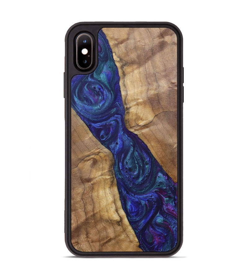 iPhone Xs Max Wood+Resin Phone Case - Ronnie (Purple, 700086)