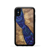 iPhone Xs Wood+Resin Phone Case - Ronnie (Purple, 700086)